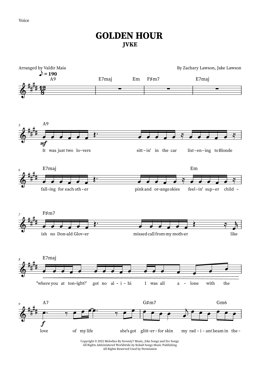 Golden Hour (arr. Valdir Maia)