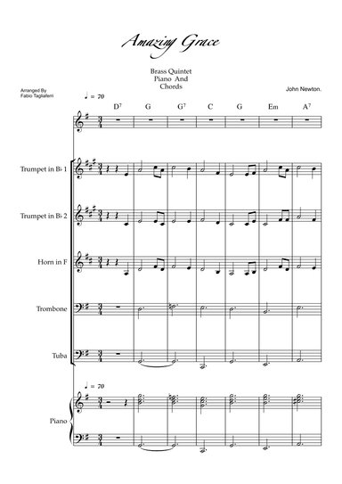 Amazing Grace (arr. Fabio Tagliaferri)