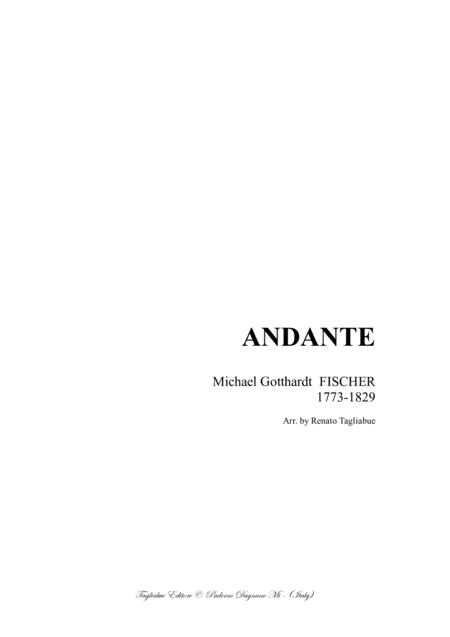ANDANTE - M.G.Fischer - For Organ 2 staff (arr. Renato Tagliabue)