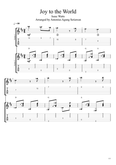 Joy to the World (arr. Antonius Agung Setiawan)