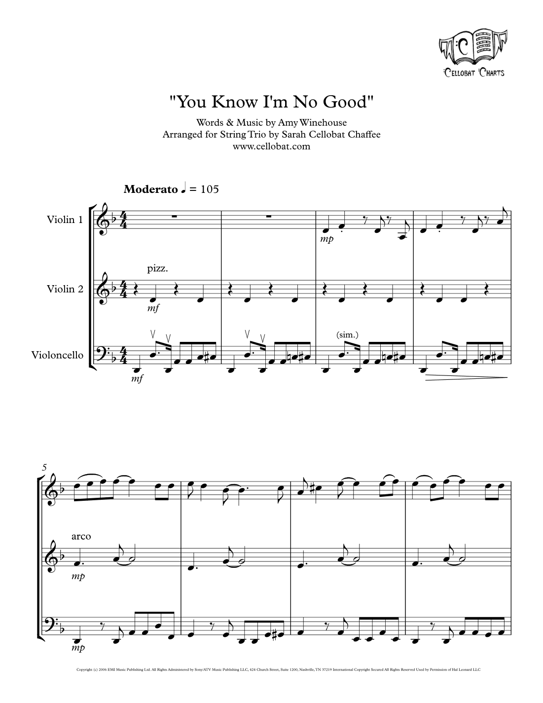 You Know I'm No Good (arr. Sarah Cellobat Chaffee)