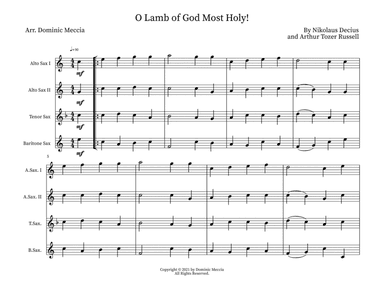 O Lamb of God Most Holy! (arr. Dominic Meccia)