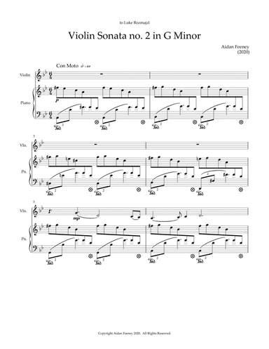 Violin Sonata no. 2 in G Minor