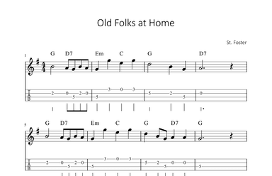 Old Folks at home (arr. songbooks.info)