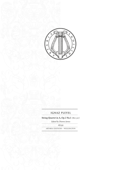 String Quartet in A major, Op. 2, No. 1 (Benton 307) (score and parts) (arr. Artaria Editions)