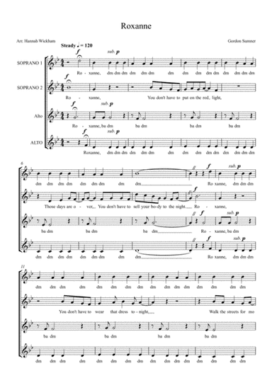 Roxanne (arr. Hannah Wickham)