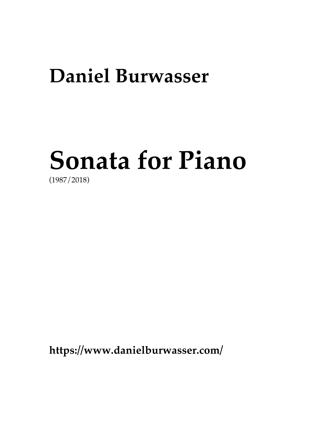 Sonata for Piano