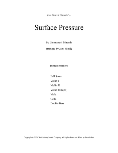 Surface Pressure (arr. Jack Hinkle)
