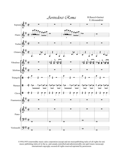 Arrivederci Roma (goodbye To Rome) (arr. Ester Alessandrini)