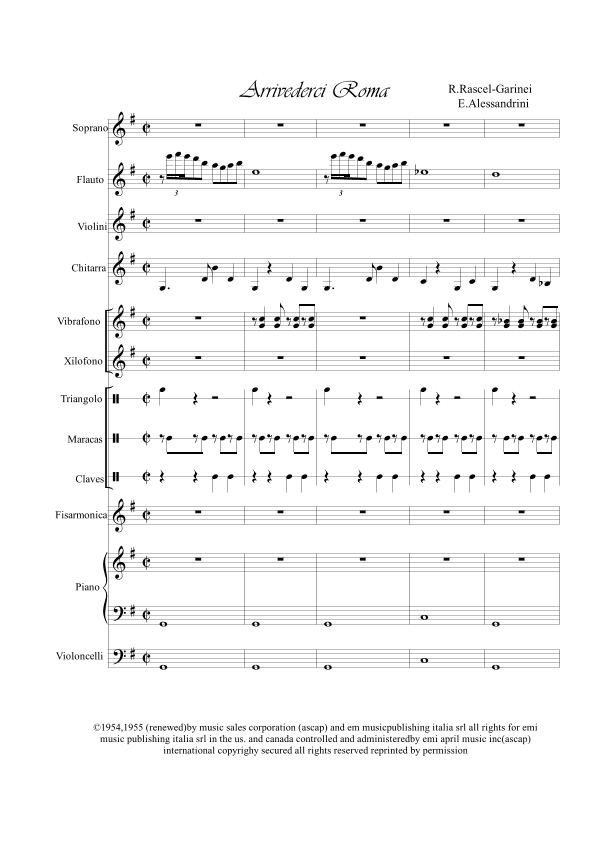 Arrivederci Roma (goodbye To Rome) (arr. Ester Alessandrini)