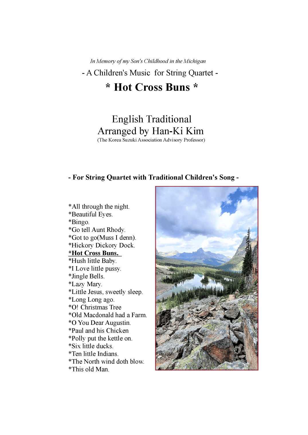 Hot Cross Buns (String Quartet) (arr. Han-Ki Kim)