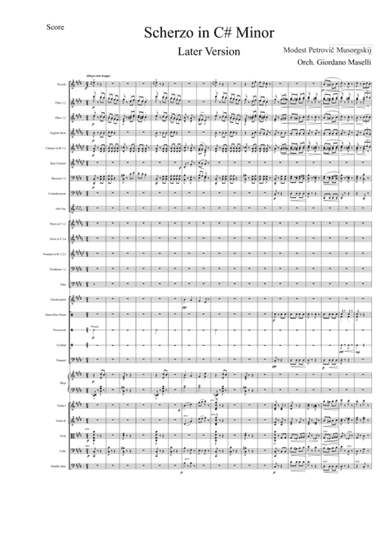Scherzo in C# minor - Modest Petrovic Musorgskij (Orchestral version) (arr. Giordano Maselli)