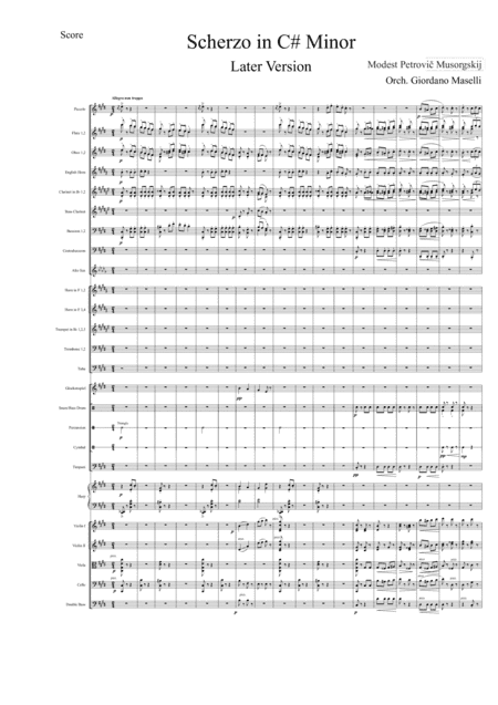 Scherzo in C# minor - Modest Petrovic Musorgskij (Orchestral version) (arr. Giordano Maselli)