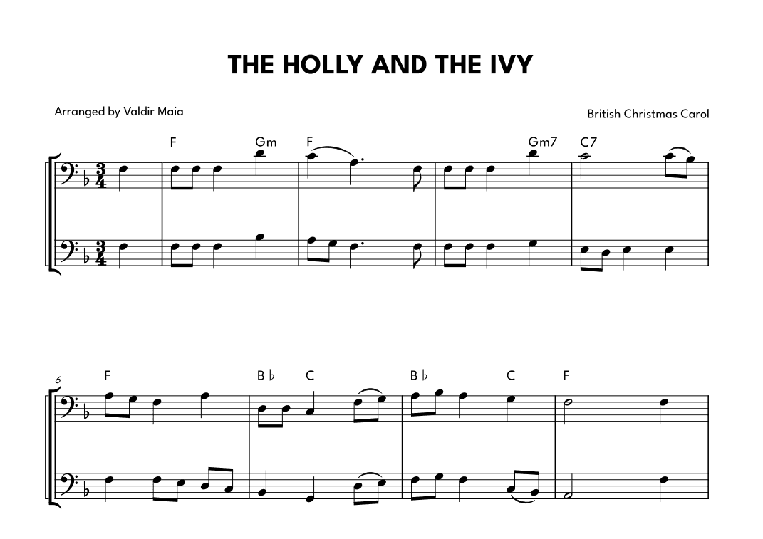 The Holly And The Ivy - Bassoon Duet (arr. Valdir Maia)