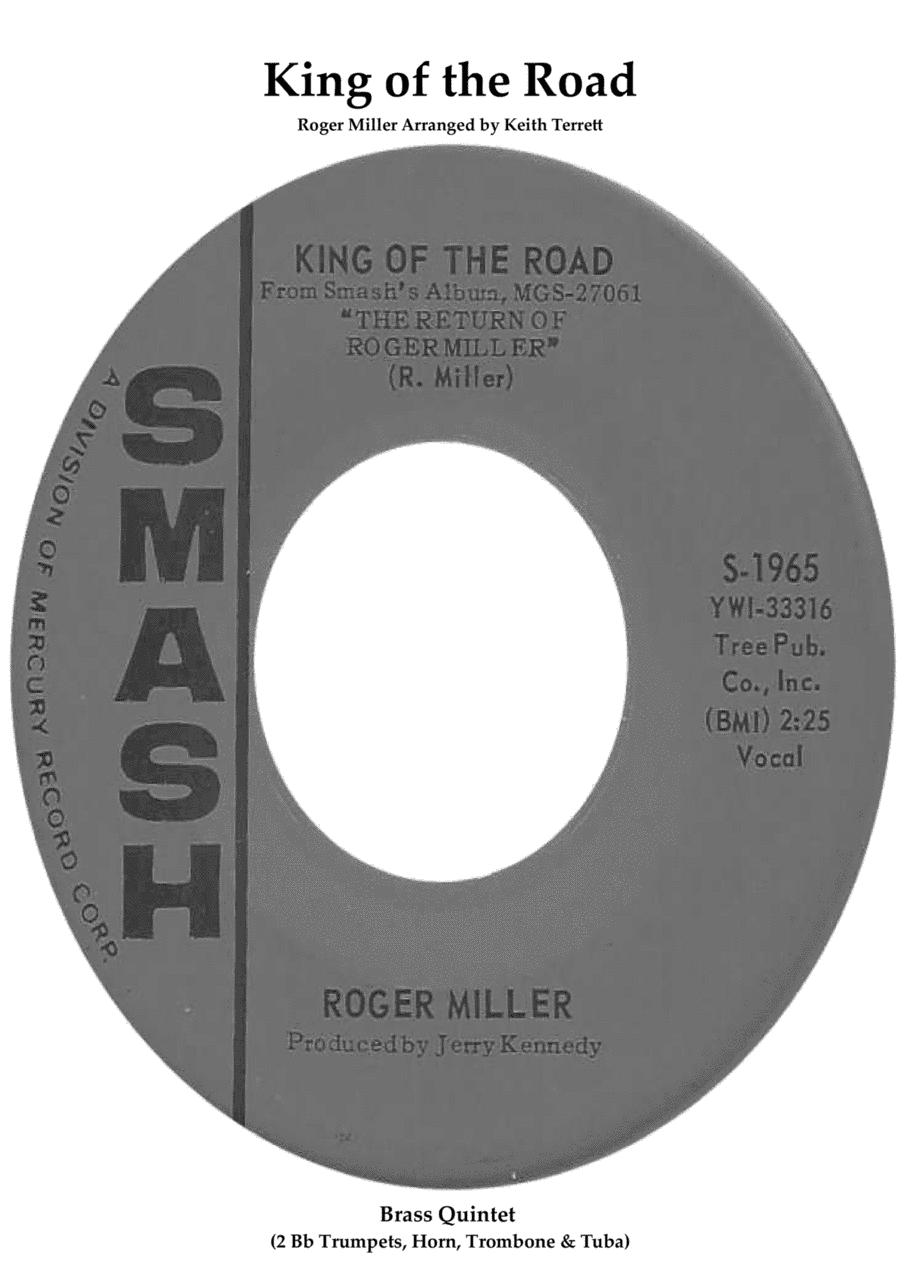 King Of The Road (arr. Keith Terrett)
