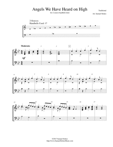 Angels We Have Heard on High - for 2-octave handbell choir (arr. Samuel Stokes)