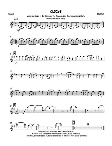 Clocks (arr. Benton Wedge)