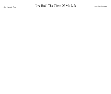 (i've Had) The Time Of My Life (arr. Nicoletta Cleto)