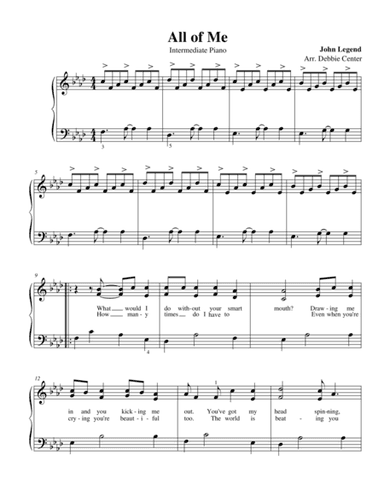 All Of Me (arr. Debbie Center)