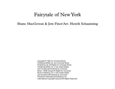 Fairytale Of New York (arr. Henrik Schaanning)