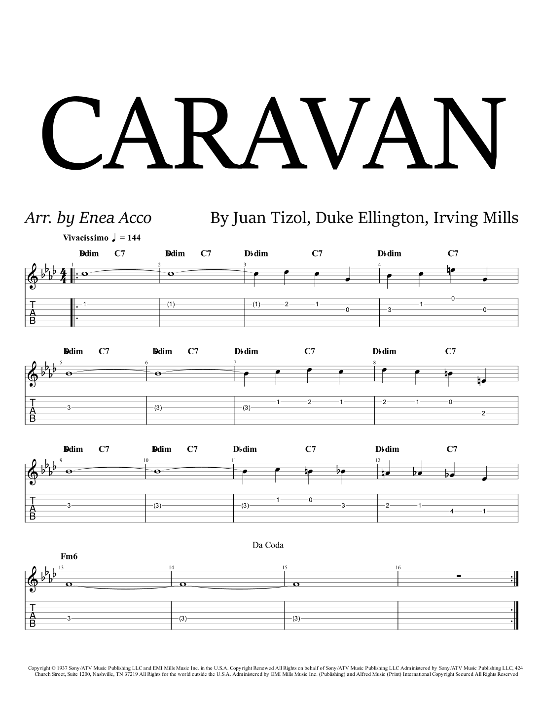 Caravan (arr. Enea Acco)