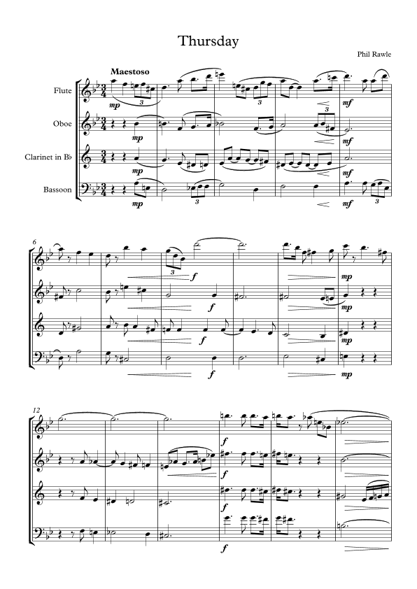 Thursday - Wind Quartet