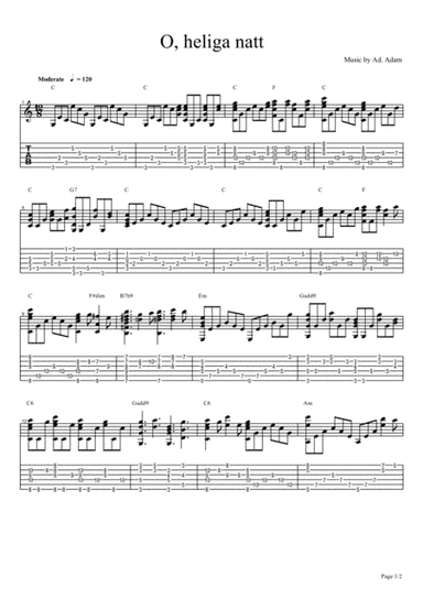 O Holy Nigth (arr. for guitar Lucky Widén)