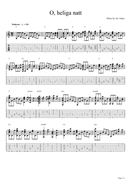 O Holy Nigth (arr. for guitar Lucky Widén)