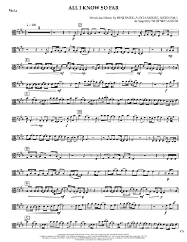 All I Know So Far (arr. Whitney Lussier)