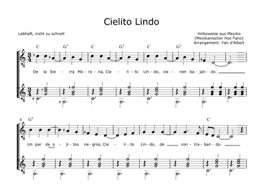 Cielito Lindo (arr. Yan d'Albert)
