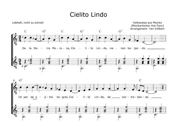 Cielito Lindo (arr. Yan d'Albert)