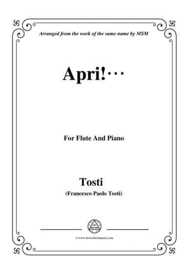 Tosti-Apri!, for Flute and Piano (arr. MSM)
