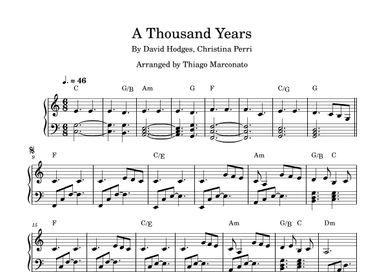 A Thousand Years (arr. Thiago Marconato)