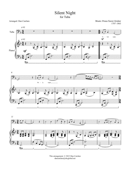 Tuba Solo-Silent Night (arr. Dan Cutchen)