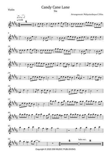 Candy Cane Lane (arr. Melquisedeque C.Silva)