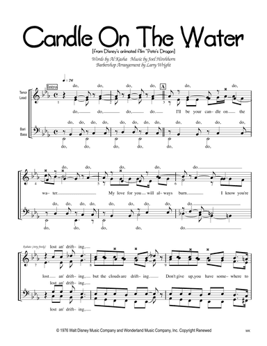 Candle On The Water (arr. Larry Wright)