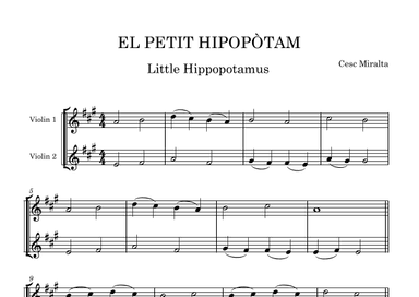 EL PETIT HIPOPOTAM Vl Duet