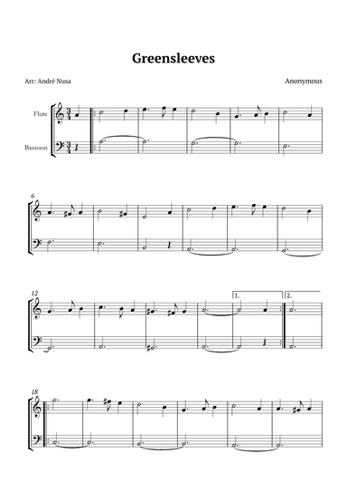 Greensleeves (arr. André Nusa)