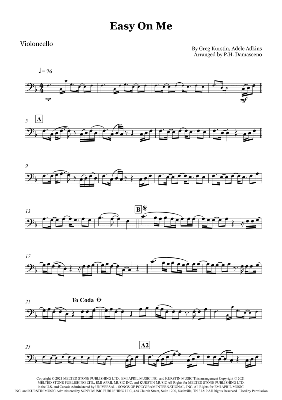 Easy On Me (arr. P.H. Damasceno)