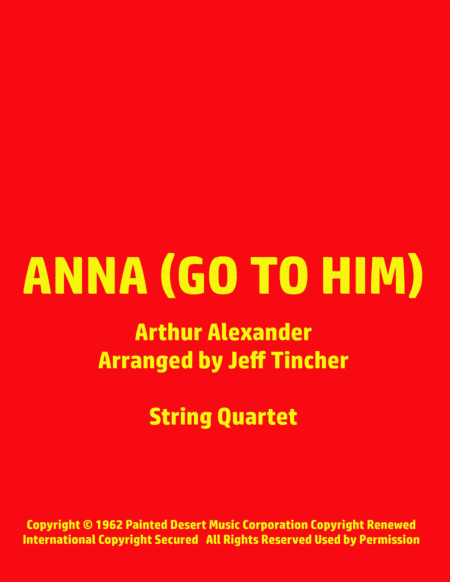 Anna (go To Him) (arr. Jeff Tincher)