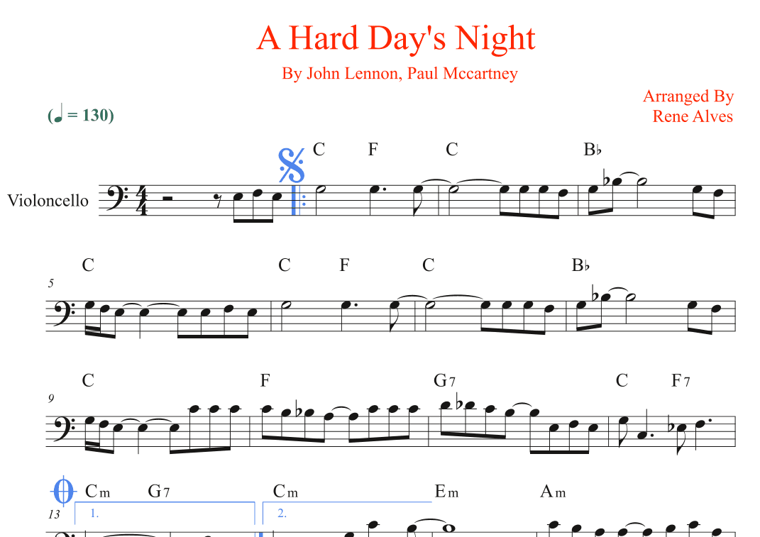 A Hard Day's Night (arr. Rene Alves)