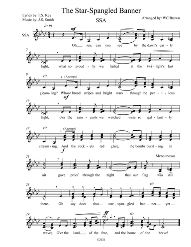 The Star-Spangled Banner (SSA)
