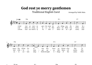God Rest You Merry Gentlemen (F minor) (arr. Valdir Maia)