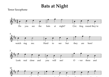 Bats at Night (arr. Wesley S. SIlva)