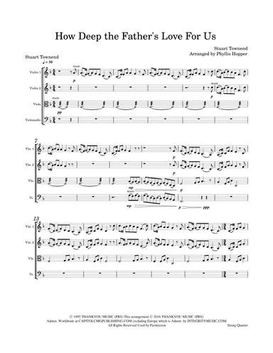 How Deep The Father's Love For Us (arr. Phyllis Hopper)