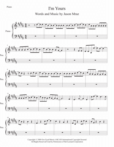 I'm Yours (arr. Kevin Busse)