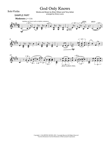 God Only Knows (arr. Sherry Lewis)