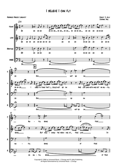 I Believe I Can Fly (arr. Anders Lindqvist)