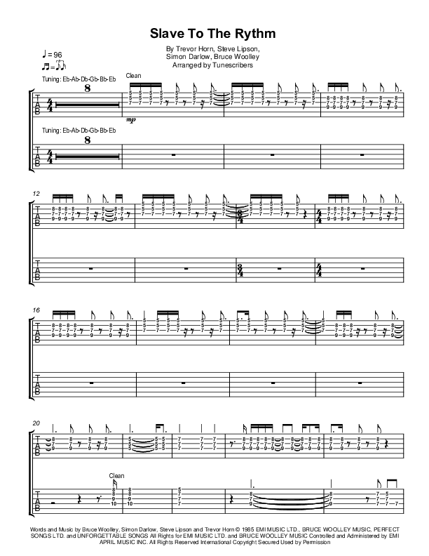 Slave to The Rhythm (arr. Tunescribers)