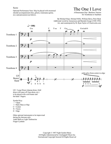 The One I Love (arr. M. Ryan Taylor)